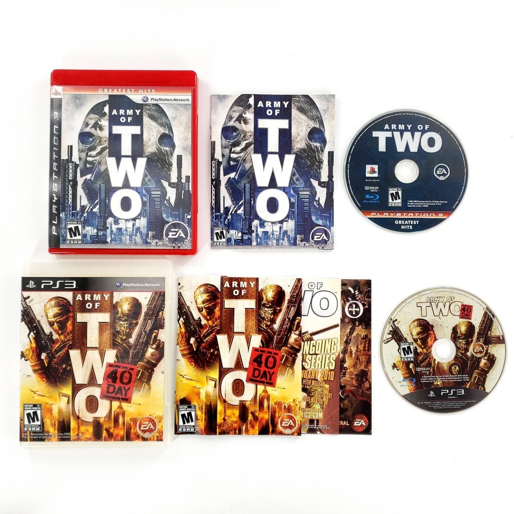 Army of Two & Army of Two 40th Day Sony PlayStation 3 Complete Tested & Works